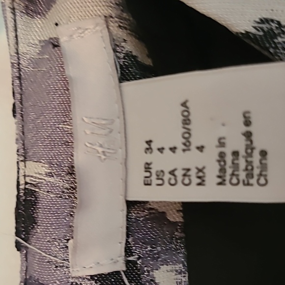 H&M Women's Taupe & Gray Pattern Sleeveless Mini Dress Size 4 - Picture 3 of 7